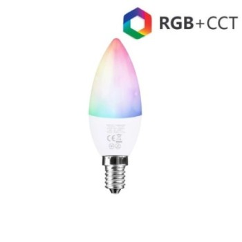 Lampadina LED E14 4W RGB+CCT WiFi 2.4Ghz 300 Lm