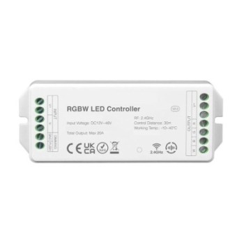 Singolo CONTROLLER RGBW 12/24/48V WiFi 2,4Ghz 20A